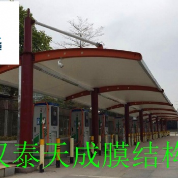 湖北車棚膜結構 黃岡汽車停車棚膜結構