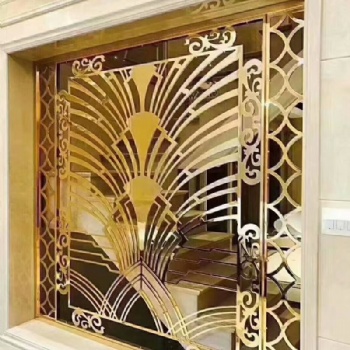 不銹鋼屏風隔斷現代簡約歐式酒店客廳花格鏤空雕花玫瑰金金屬玄關