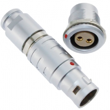 長方捷連接器 2芯塑料金屬圓型推拉自鎖插頭插座 電子儀器儀表測試線束 電源信號線