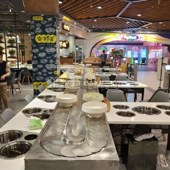 樵森銷售高品質回轉火鍋設備 旋轉小火鍋設備 自助旋轉麻辣燙餐桌