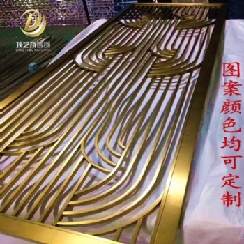 惠州別墅紅古銅復古屏風大堂隔斷