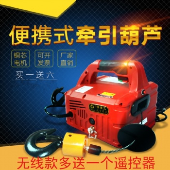 220V便攜式電動(dòng)葫蘆微型電動(dòng)小型吊機(jī)空調(diào)提升機(jī)家用電葫蘆