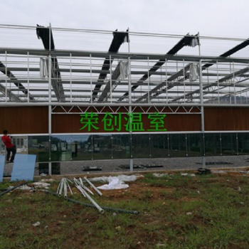 四川成都榮創連棟玻璃溫室大棚設計規格 溫室大棚尺寸