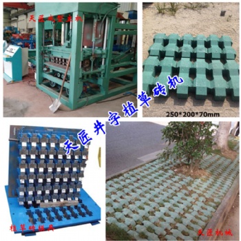 護坡植草磚機 彩色波浪磚設備 全自動免燒混凝土透水磚機
