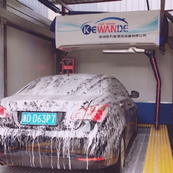 杭州科萬德海皇全自動電腦洗車機(jī)語音播報智能防撞高泡精洗水蠟風(fēng)干