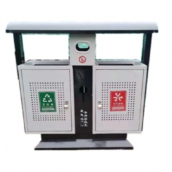定制批發(fā) 分類果屑箱 穿孔鋼板果殼箱 鍍鋅奧運桶