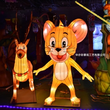 華亦彩設計制作龍灣公園燈光節春節燈會定制十二生肖動物炫酷卡通造型花燈傳統手藝