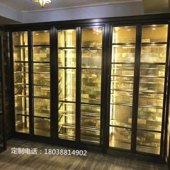 高端不銹鋼恒溫酒柜紅酒柜會所恒溫酒柜定制