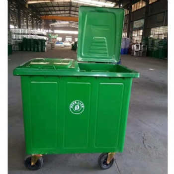 戶外垃圾桶660L 加厚鍍鋅鋼板制作方垃圾桶 現(xiàn)貨供應(yīng)