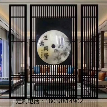 佛山臻勁金屬制品定制不銹鋼屏風金屬隔斷玫瑰金鏤空雕花現代簡約
