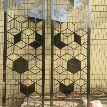 不銹鋼屏風隔斷玫瑰金現代簡約客廳金屬鏤空花格玄關雕花板定制