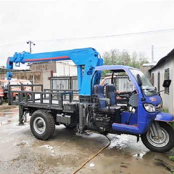 三輪隨車吊生產(chǎn)廠家 液壓控制小型平板三輪隨車吊價格 林業(yè)移樹吊樹機(jī)械 三馬車背背吊5噸自備吊