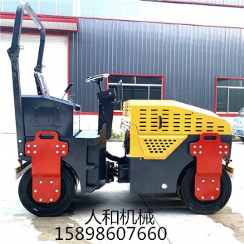 無極變速膠輪壓路機 瀝青路面全液壓壓路機 前后雙絞輪輾壓機