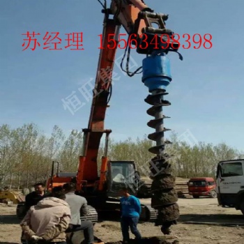 生產廠家 螺旋地樁鉆機 挖機上的螺旋鉆機 螺旋挖坑機
