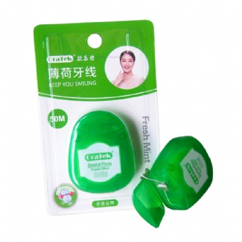 香港OraTek歐樂特微臘細滑薄荷味牙線50米卷狀圓線牙線 廠家批發