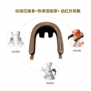 頸肩按摩器 3D仿人手肩頸按摩器 加熱肩膀按摩披肩揉捏頸部按摩器