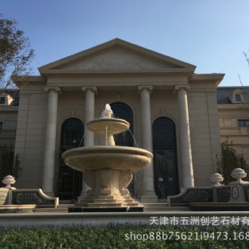 濱海新區噴泉價格大型雕刻噴泉 噴泉廠家 石材花盆