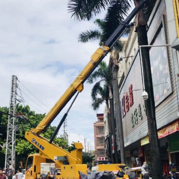 惠州博羅路燈維護云梯車路面監控安裝高空車路燈安裝登高車出租報價