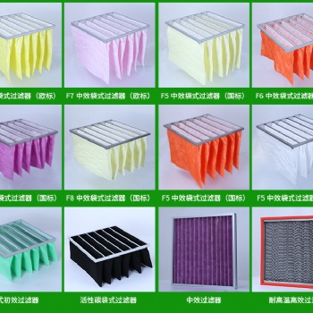 中央空調(diào)過濾灰塵板式初效過濾器 袋式中效過濾器廠家定制