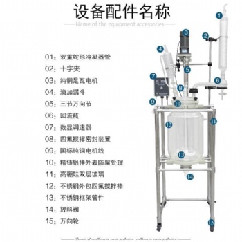 新合成SF-10LEX 防爆雙層玻璃反應釜可定制