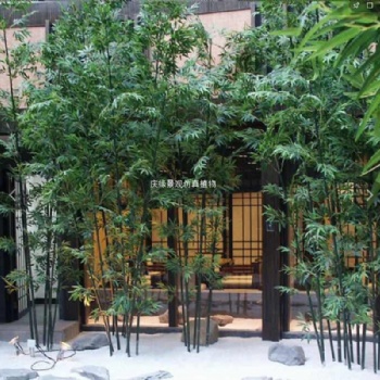 仿真竹子假竹子屏風(fēng)隔斷 仿真竹葉枝酒店裝飾竹葉林