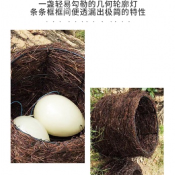 廠家創(chuàng)意仿真鳥窩鳥巢燈 鳥窩戶外樹杈裝飾景觀燈批發(fā)