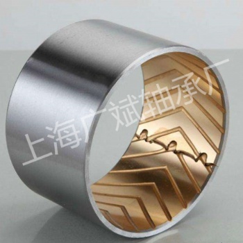 上海廣斌軸承廠生產JF800雙金屬自潤滑軸承無油襯套翻邊法蘭