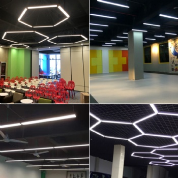 佛山海灝LED長(zhǎng)條燈辦公室吊燈 商用店鋪造型燈具創(chuàng)意工作室條形燈