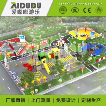 圳主題親子樂(lè)園 蹦床廠家兒童淘氣堡 交通安全主題樂(lè)園廠家
