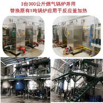 廣州宇益鍋爐化工反應釜加熱配套300公斤燃油燃氣蒸汽發生器