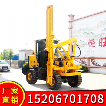 裝載式護(hù)欄打樁機(jī) 鏟車式護(hù)欄打拔鉆一體機(jī)