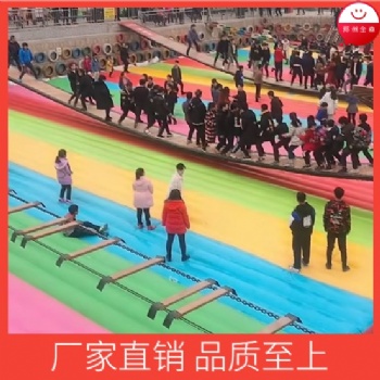 抖音同款網紅橋墊子充氣防護墊充氣防護救生墊充氣網紅橋墊可定做
