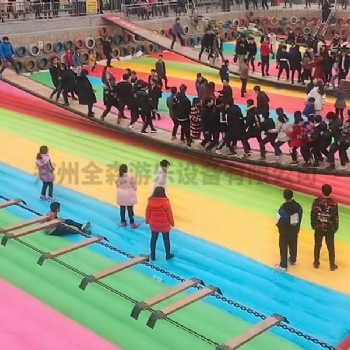 抖音同款網紅橋墊子充氣防護墊充氣防護救生墊充氣網紅橋墊
