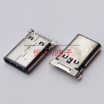 Type-C 公頭沉板0.95mm 雙排24P全貼片
