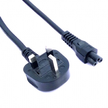 電源線3*0.75平方英規三插品字尾梅花尾廠家