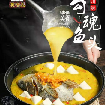黃哈兒新品勾魂魚(yú)頭醬料火爆上市