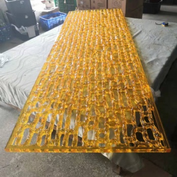 黃金樹脂玻璃 幕墻裝飾 酒店 隔斷廣東中山定制