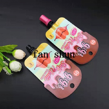 生產(chǎn)睫毛膏唇釉眼線液鋁箔吸嘴袋定做 泰國(guó)化妝品便攜異形包裝袋