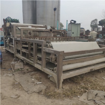 洗沙場出售綠豐牌二手3X12帶式壓濾機 二手污泥脫水壓濾機