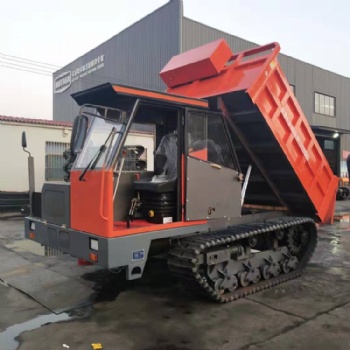 履帶運輸翻斗拖拉機 8噸工程履帶運輸車
