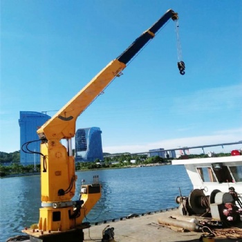 煙臺漁船船吊 泰州小型5噸浮船吊 日照捕撈船吊機
