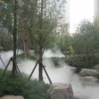 私家花園景觀噴霧造景、涼亭冷霧降溫系統