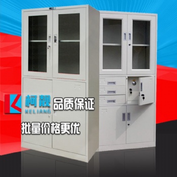 廠家批發拆裝中二斗薄邊資料檔案柜通件玻璃移門文件柜帶鎖等體器械柜
