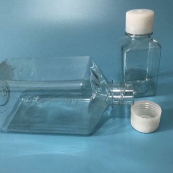 上海增友生物Y-90500無菌方形血清瓶500ml滅菌pet試劑瓶125ml刻度培養基方瓶1000m