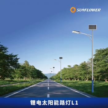 向日葵L1節(jié)能智能型鋰電池6米30W太陽能LED路燈廠家