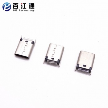 type-c24P夾板母座/直立式type-c24P夾板母座