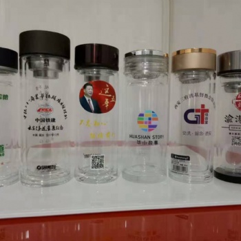 西安商務(wù)禮品杯批發(fā) 雙層玻璃杯 高檔禮品杯 免費(fèi)印字