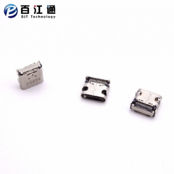 type-c24P母座/板上24P雙排貼片type-c母座/四腳插板