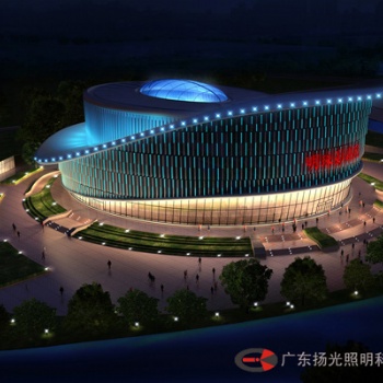 山東濱州明珠影劇院夜景照明