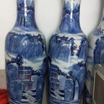 西安山水開業(yè)大花瓶銷售，西安瓷器花瓶專賣店，1.5米落地花瓶